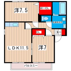 アトリオＢの物件間取画像